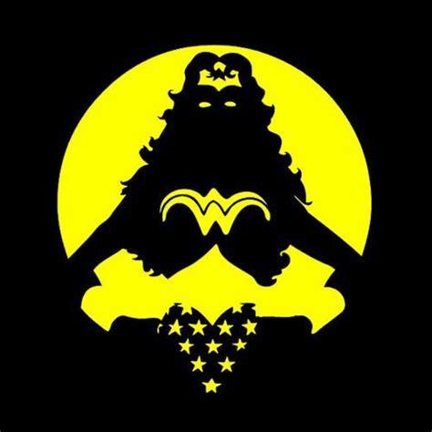 Download wonder woman silhouette - Google Search--in navy blue and yellow! | Halloween pumpkin carving ...