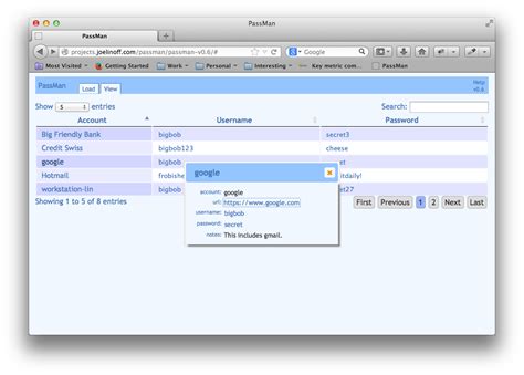 Passman Browser Based Password Manager Joes Blog