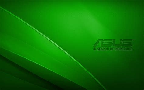 Download Wallpapers Asus Green Logo 4k Creative Green Wavy