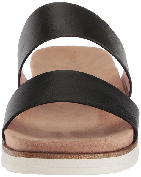 Xoxo Womens Dylan Open Toe Casual Slide Sandals Black Size Hyq