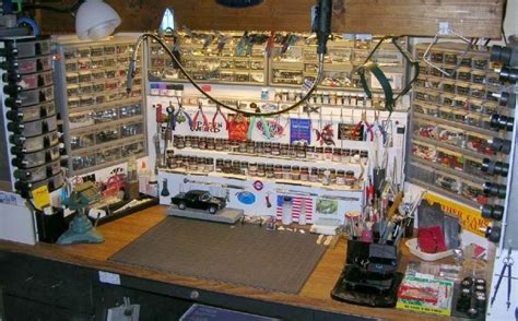 Pin By Dave Roehrle On Tools And Workshop Ideas Hobby Desk Hobby Room
