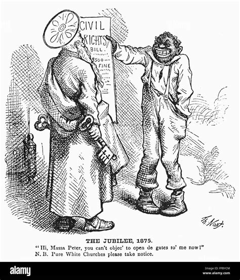 Civil Rights Bill 1875 Nthe Jubilee 1875 American Cartoon By