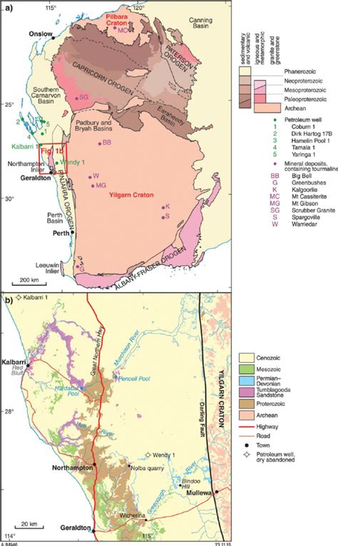 Location Maps A Main Tectonic Divisions Of Southwestern Australia