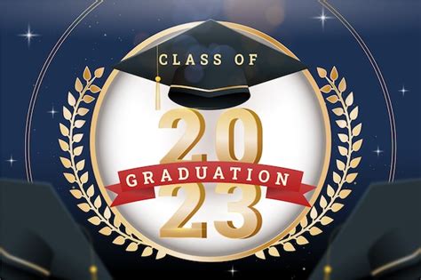 Free Vector Realistic Illustration For Class Of 2023 Graduation