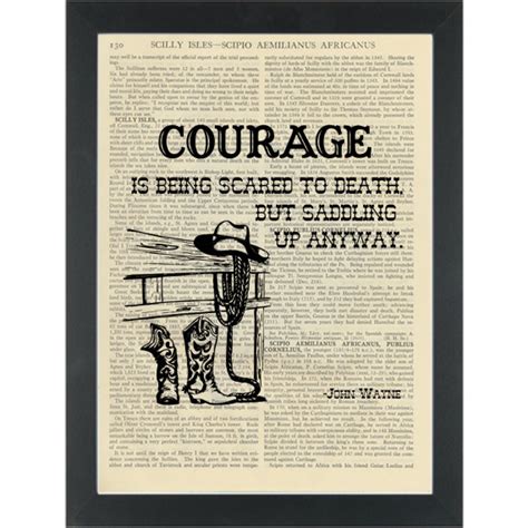 Find great deals for john wayne responsible quote refrigerator / tool box magnet man cave room. John Wayne Courage is when you are scared but saddle up anyway Quote Dictionary Art Print | PAGE ...