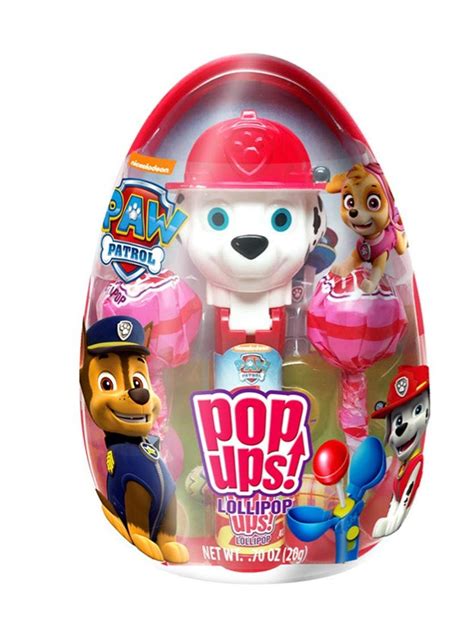 Paw Patrol Marshall Pop Ups Lollipop Holder Easter Egg With Chupa Chups