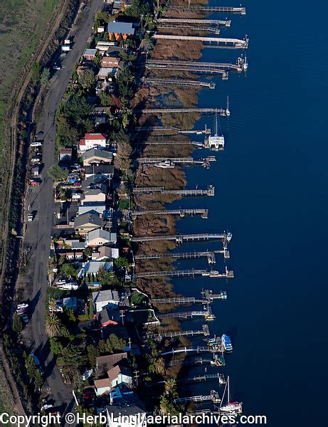 Aerial Photograph Riverfront Homes Napa River California Aerial