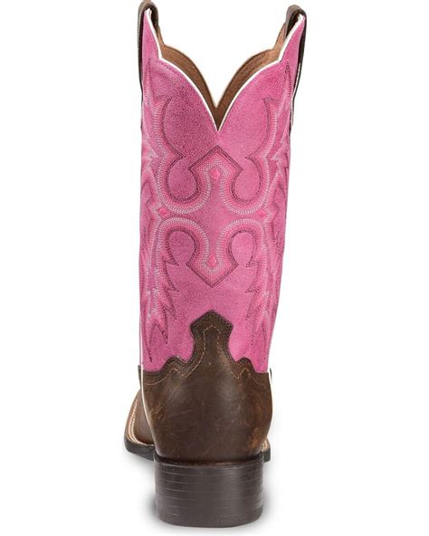 Ariat Women S Tombstone Passion Pink Western Boots Square Toe Brown Pink