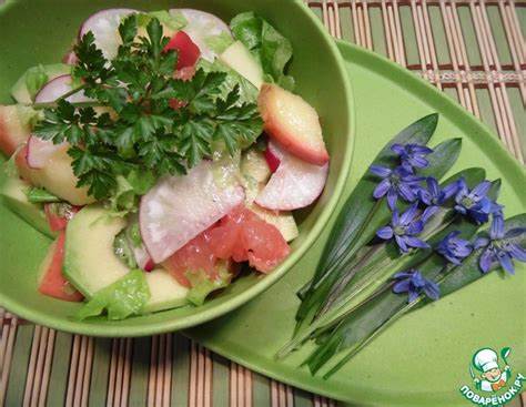 Салат "Фруктово-овощная гармония" – кулинарный рецепт Картинка - Салат "Фруктово-овощная гармония" – кулинарный рецепт