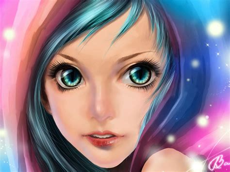 Beautiful Girl Cartoon Wallpapers Wallpaper Cave