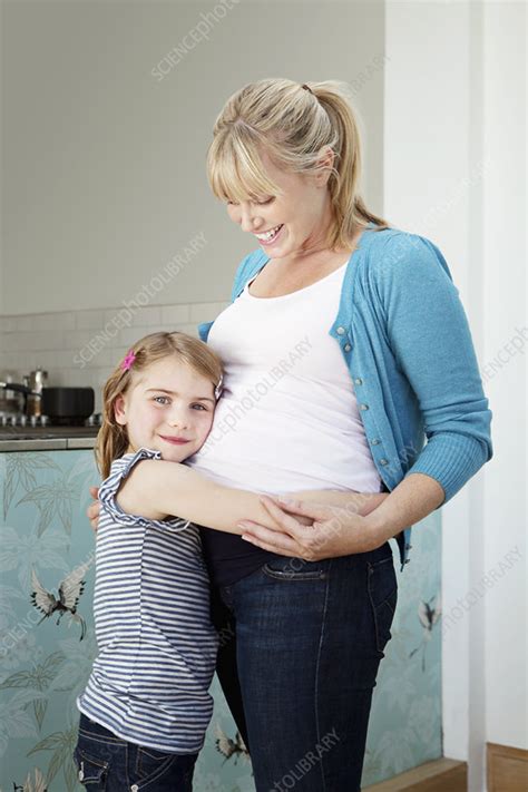 A Young Pregnant Mum With Her Daughter Stock Image F0038863 Science Photo Library