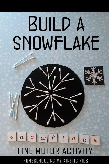 Snowflake Building Fine Motor Activity With Images Fine Motor