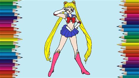 How To Draw Sailor Moon Cute And Easy Anime Girl Drawing Step By Step Youtube