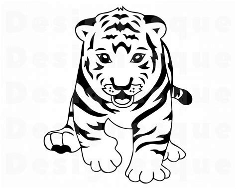 Tiger Cub Dxf Tiger Cub Files For Cricut Tiger Cub Clipart Tiger Cub