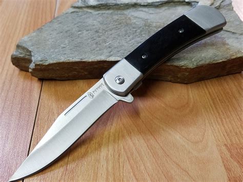 8 Buckshot Classic Black Spring Assisted Pocket Knife 8201bk