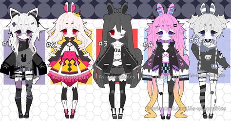 Bunny Adoptable Batch Open Set Price By As Adoptables On Deviantart