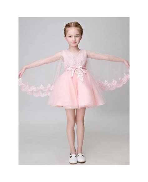 Cute Pink Sweetheart Tutu Lace Flower Girl Dress Efd01