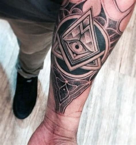 90 Triangle Tattoo Designs For Men Manly Ink Ideas