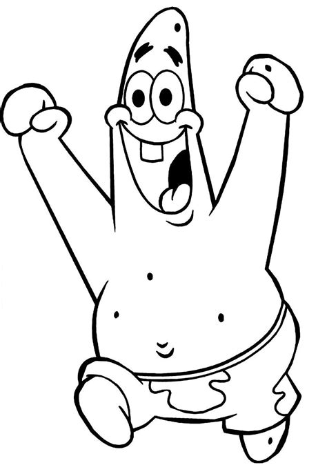 Patrick Star Colouring Pages