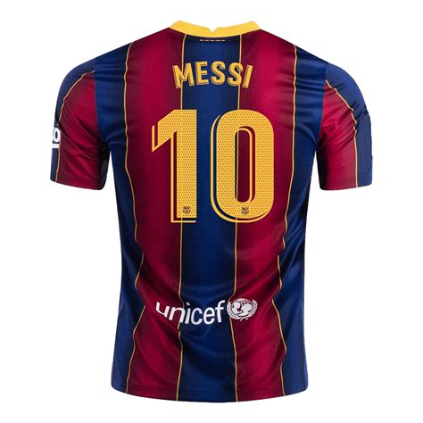 Gogoalshop 2021 Barcelona Home Lionel Messi 10 Soccer Jersey Blue