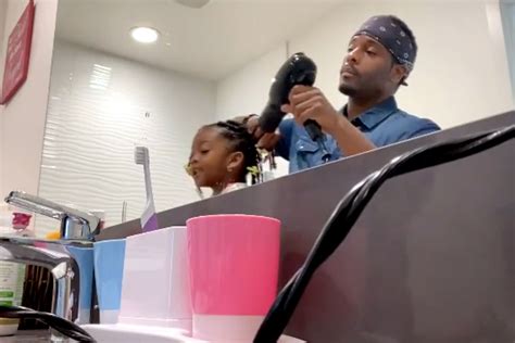 watch kel mitchell shares adorable video drying daughter s braids