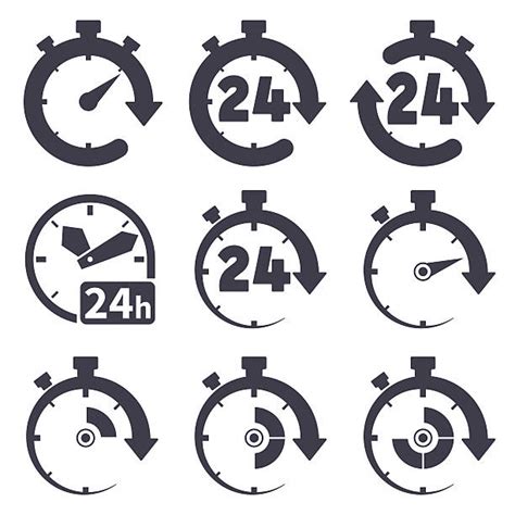 1600 Clock Hands Silhouette Stock Illustrations Royalty Free Vector