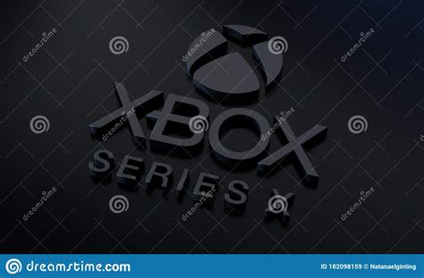 Xbox Series X Logo On Dark Background 3d Rendering