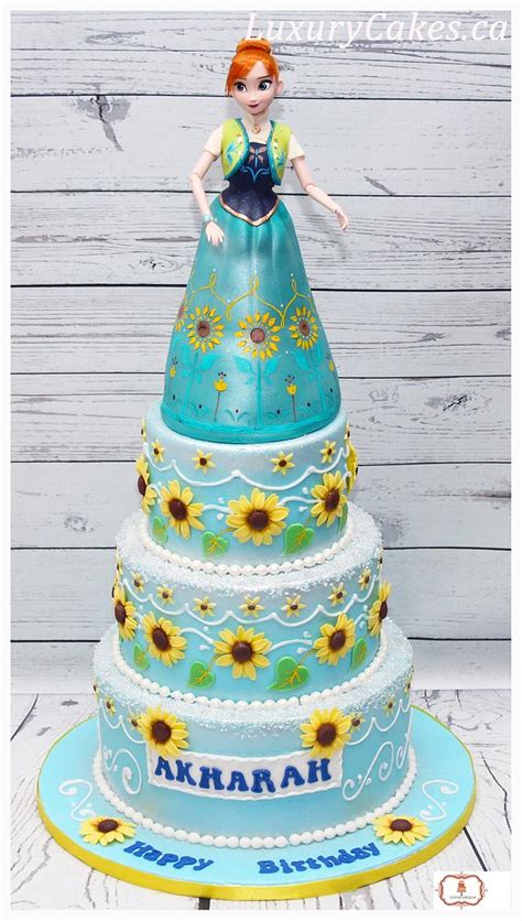 Frozen Fever Anna Cake Decorated Cake By Sobi Thiru Cakesdecor