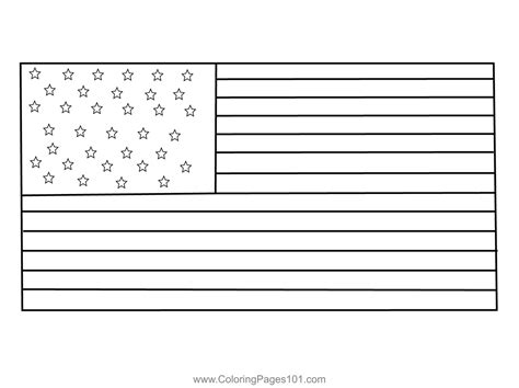 Printable American Flag Coloring Page Home Design Ideas