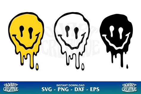 Dripping Smiley Svg