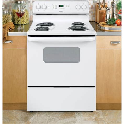 Hotpoint 5 0 Cu Ft Freestanding Electric Range White RBS360DMWW