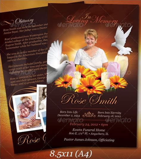 Funeral Obituary Template 25 Free Word Excel Pdf Psd Format