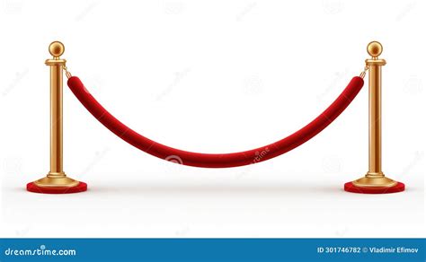 Red Velvet Rope Barrier with Gold Pole. Can Be Used To Create Exclusive