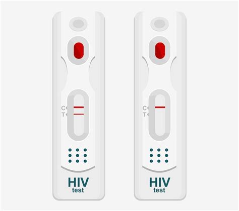Premium Vector Set Of Express Test For Hiv And Aids With A Positive And Negative Result Vector