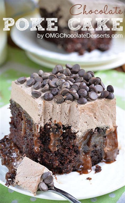 Looking for a dessert with all the taste, but fewer calories? Chocolate Poke Cake | Chocolate Dessert Recipes - OMG ...