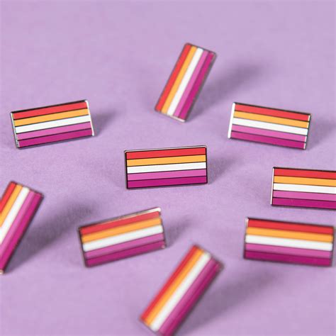 The Lesbian Flag Enamel Pin