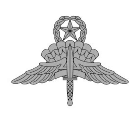 Us Army Military Free Fall Jumpmaster Halo Badge Vector Etsy Uk