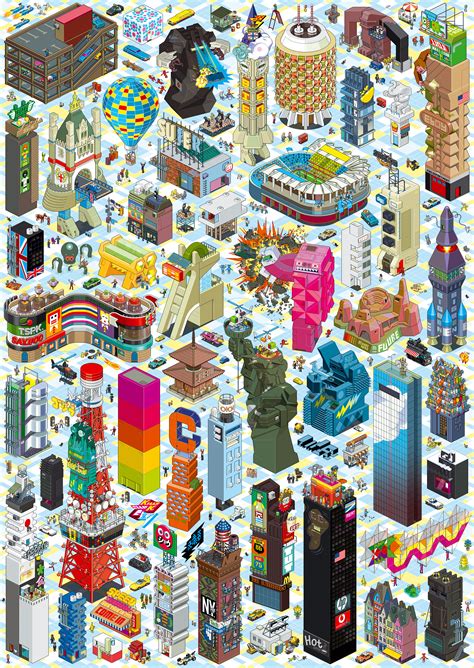 Isometric Art Pixel Art Poster Art