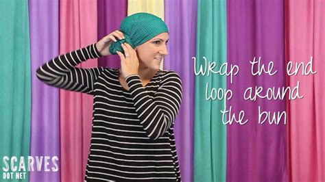 how to tie a head scarf knotty twist youtube