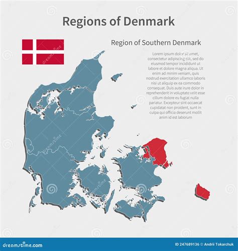 Vector Map Denmark And Southern Denmark Stock Vector Illustration Of