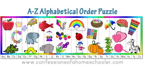 A Z Alphabetical Order Puzzle Confessions Of A Homeschooler