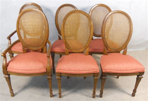 Alibaba.com offers 1,399 oval dining chairs products. Set of Six Oval Cane Back Walnut Dining Chairs - SOLD