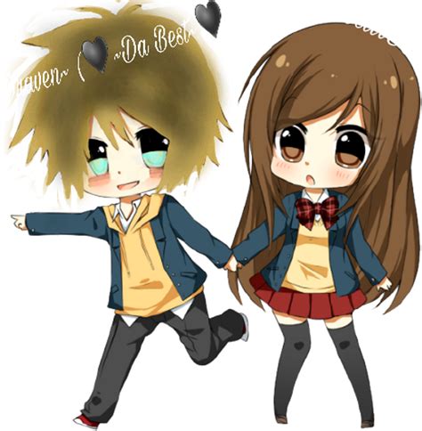 Chibi Anime Couple Png Clipart Png Mart