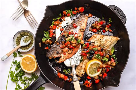 Greek Style Sea Bass A Mediterranean Low Carb Dinner Food To Glow Food Greek Cooking