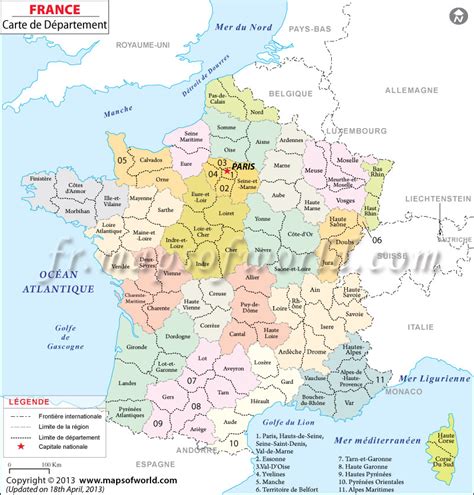 Carte De La France Avec Departement Info ≡ Voyage Carte Plan