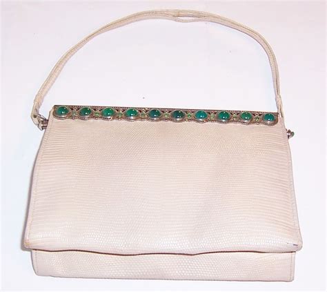 1920s Art Deco Handbag With Chrysoprase And Marcasite Frame From