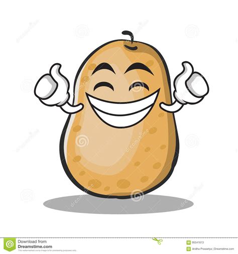 Proud Potato Character Cartoon Style Stock Vector
