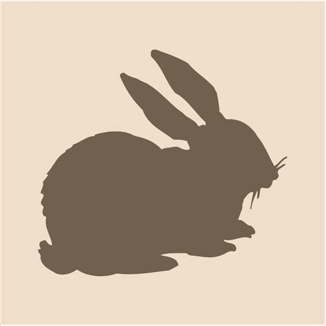 Bunny Rabbit Reusable Stencil 5 Sizes Available Create