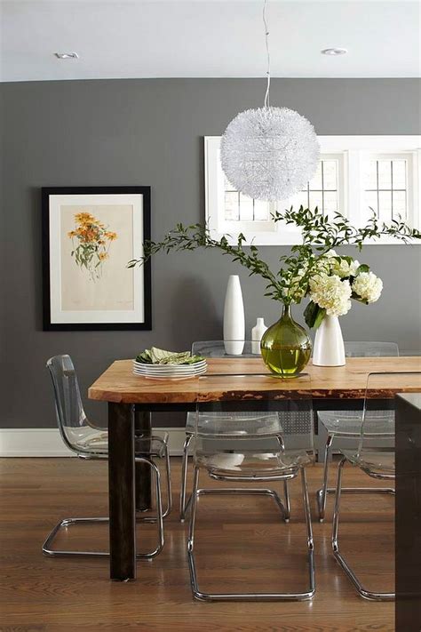 This dining room from revivalhomedesigns features benjamin moore's steep cliff gray, a medium gray with blue undertones. 25 Elegant and Exquisite Gray Dining Room Ideas