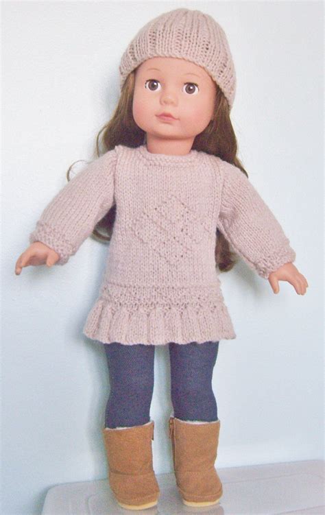 View full product details →. Knitting pattern for 18" doll, love this colour ...